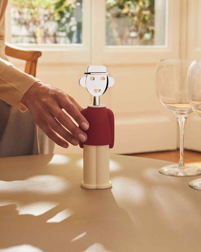 Alessandro M. Korkenzieher rot und weiß Alessi