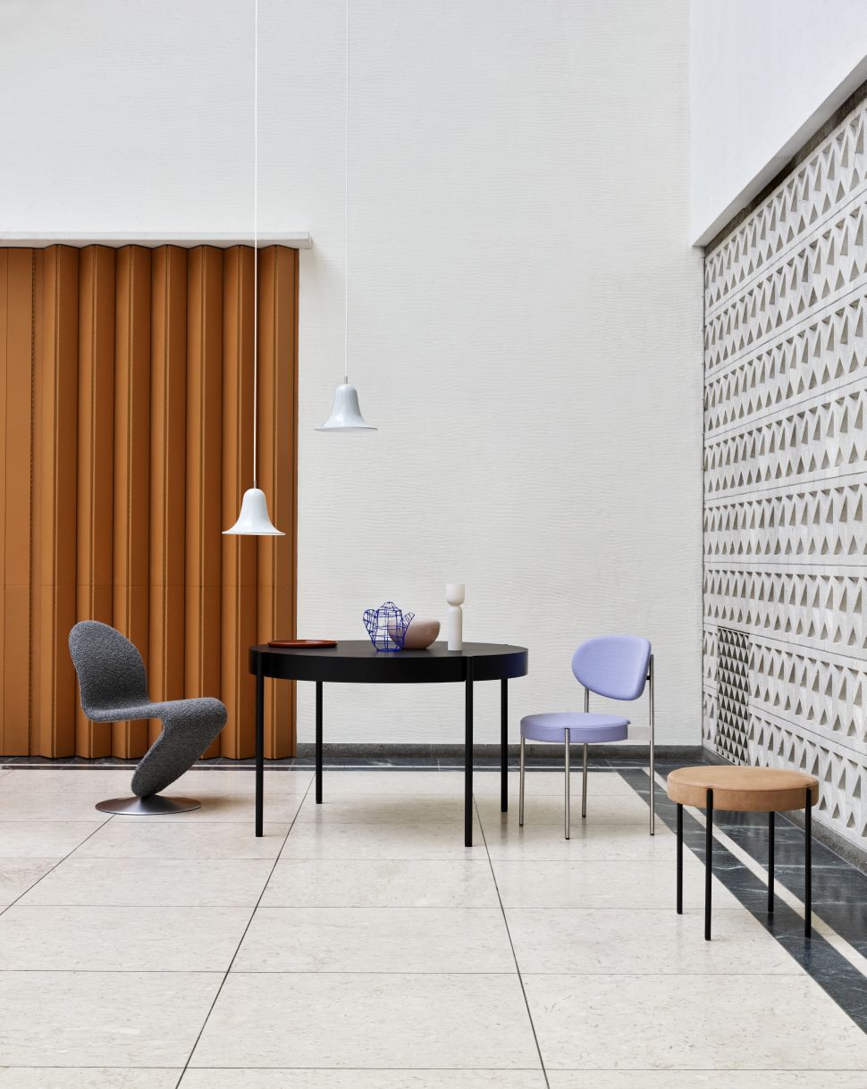 System 1-2-3 Dining Chair Standard Runder Fuß Stuhl Verpan