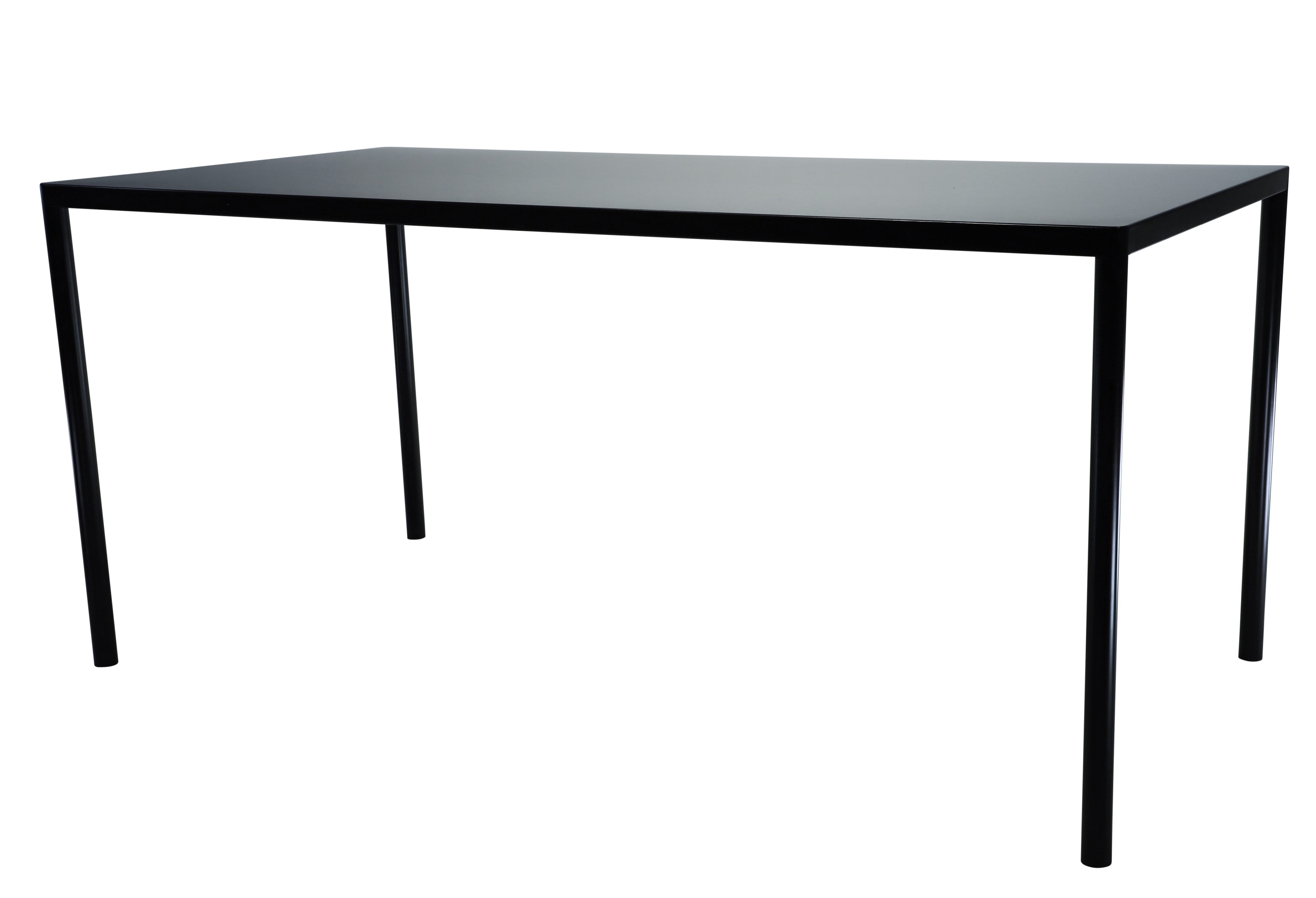 Schwarzer Jan Kurtz Live Tisch für den Außenbereich mit minimalistischem Design und geraden Linien.