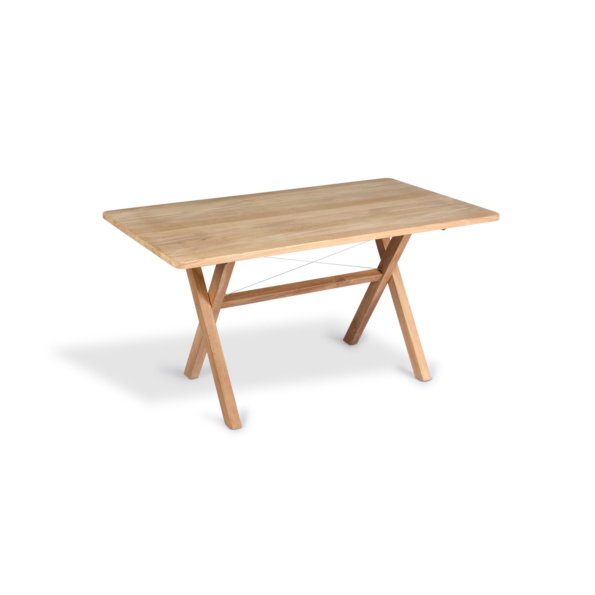 Weishäupl Cross Tisch: Klappbarer Holztisch für Garten, Balkon und Terrasse. Praktisch und platzsparend.