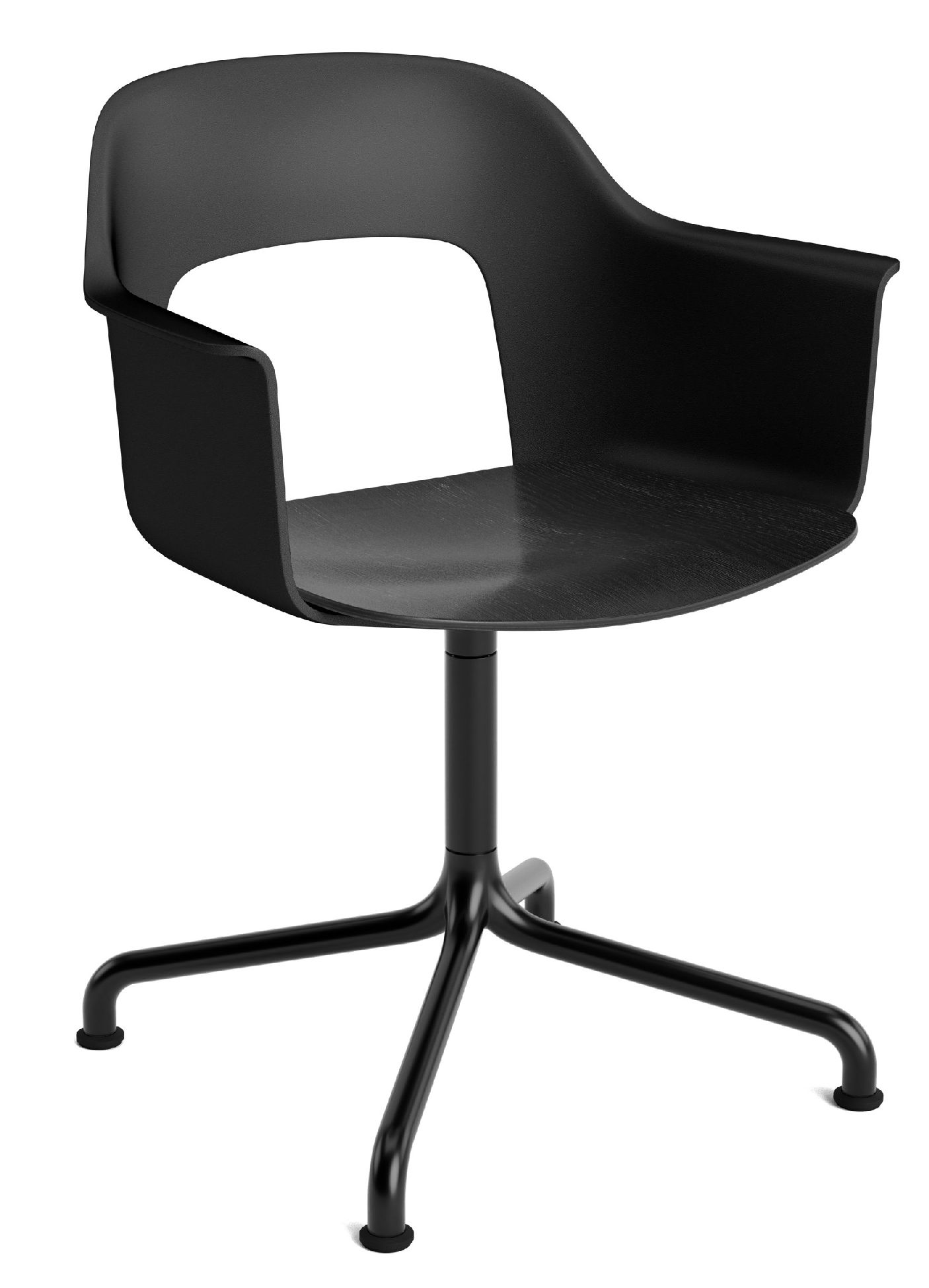 Layout Armchair 252 Armlehnstuhl 4-Sternfuß Drehfuß mit gebogenem Fußkreuz Hay