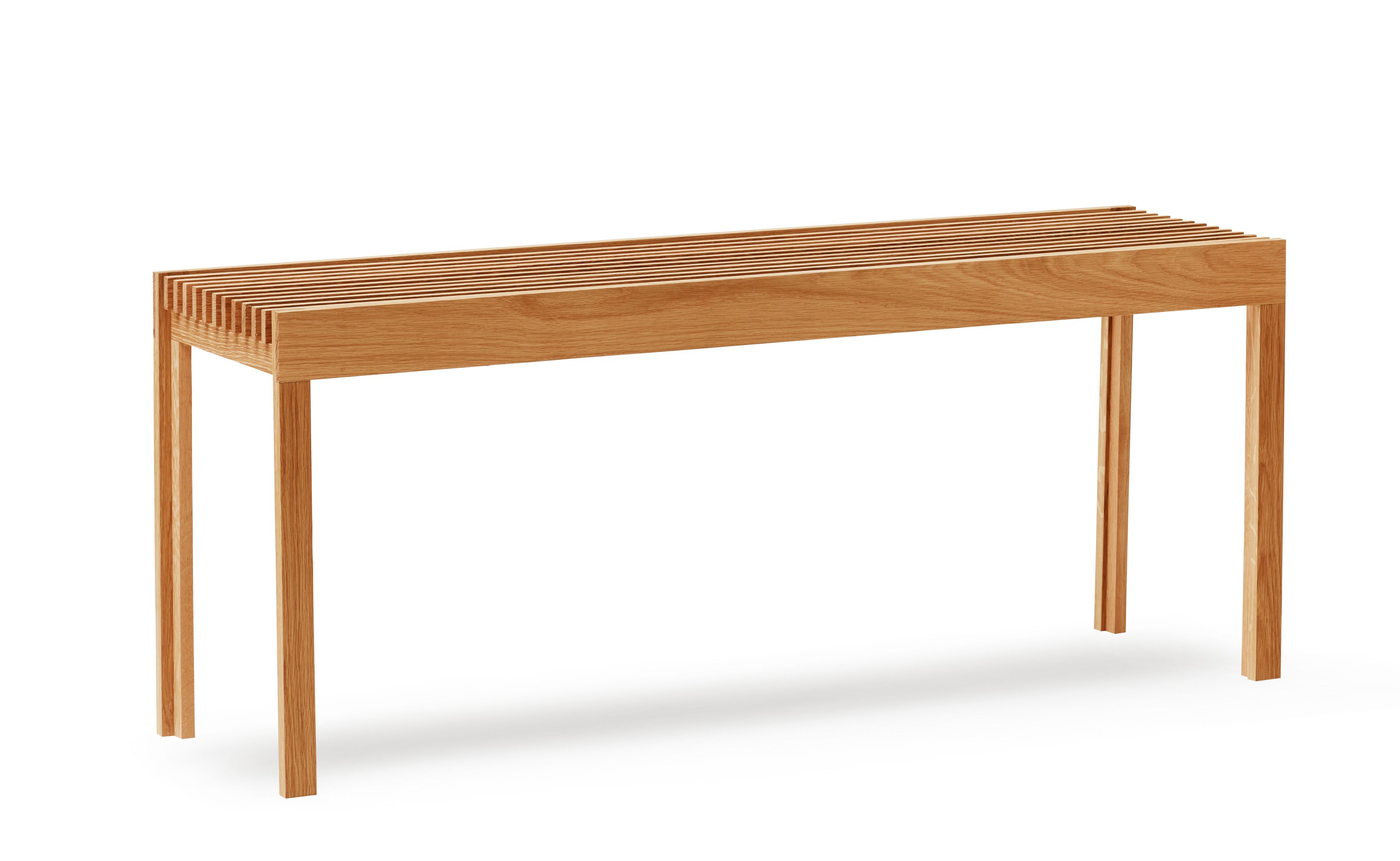 Form & Refine Lightweight Bank aus geölter Eiche, modernes Designmöbel für Wohnzimmer und Flur.