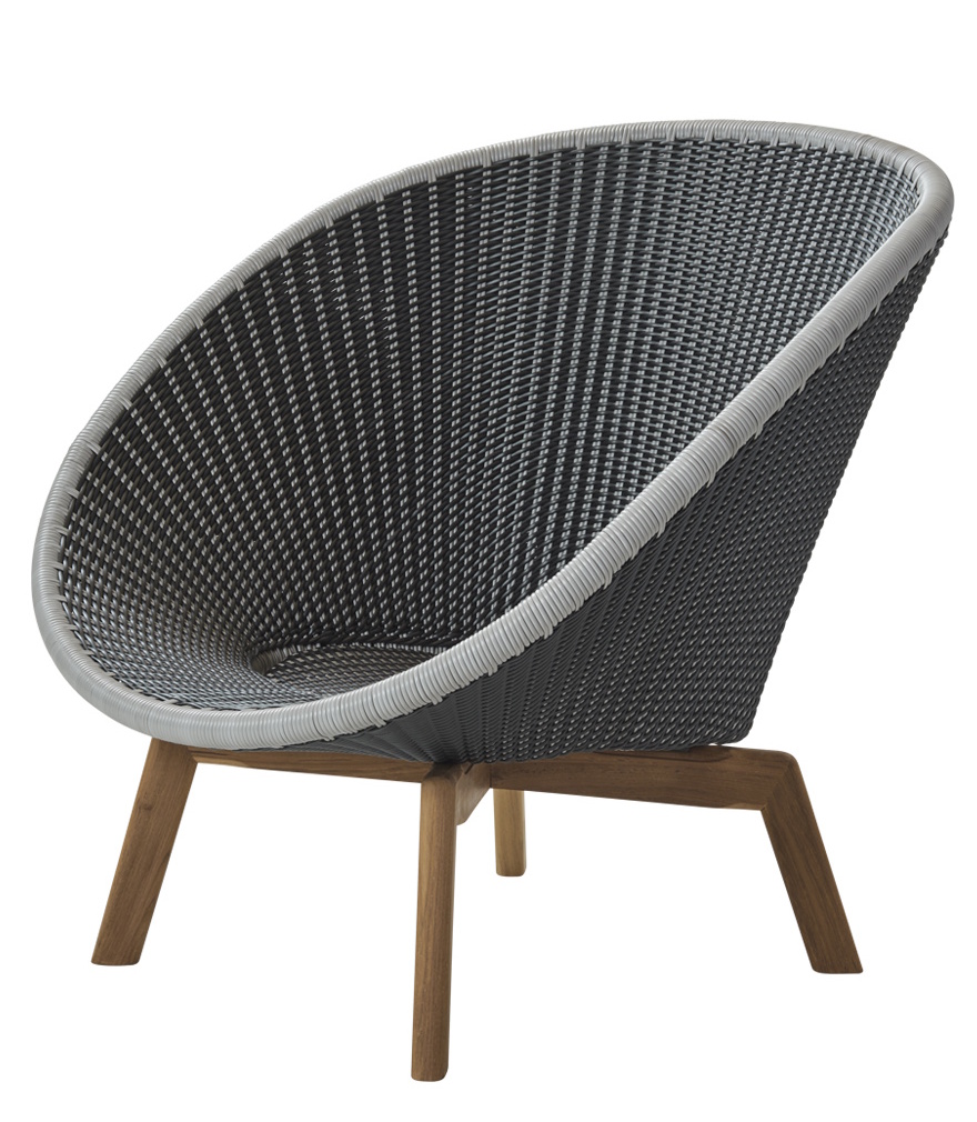 Peacock Outdoor Loungesessel Faser Cane-Line grau