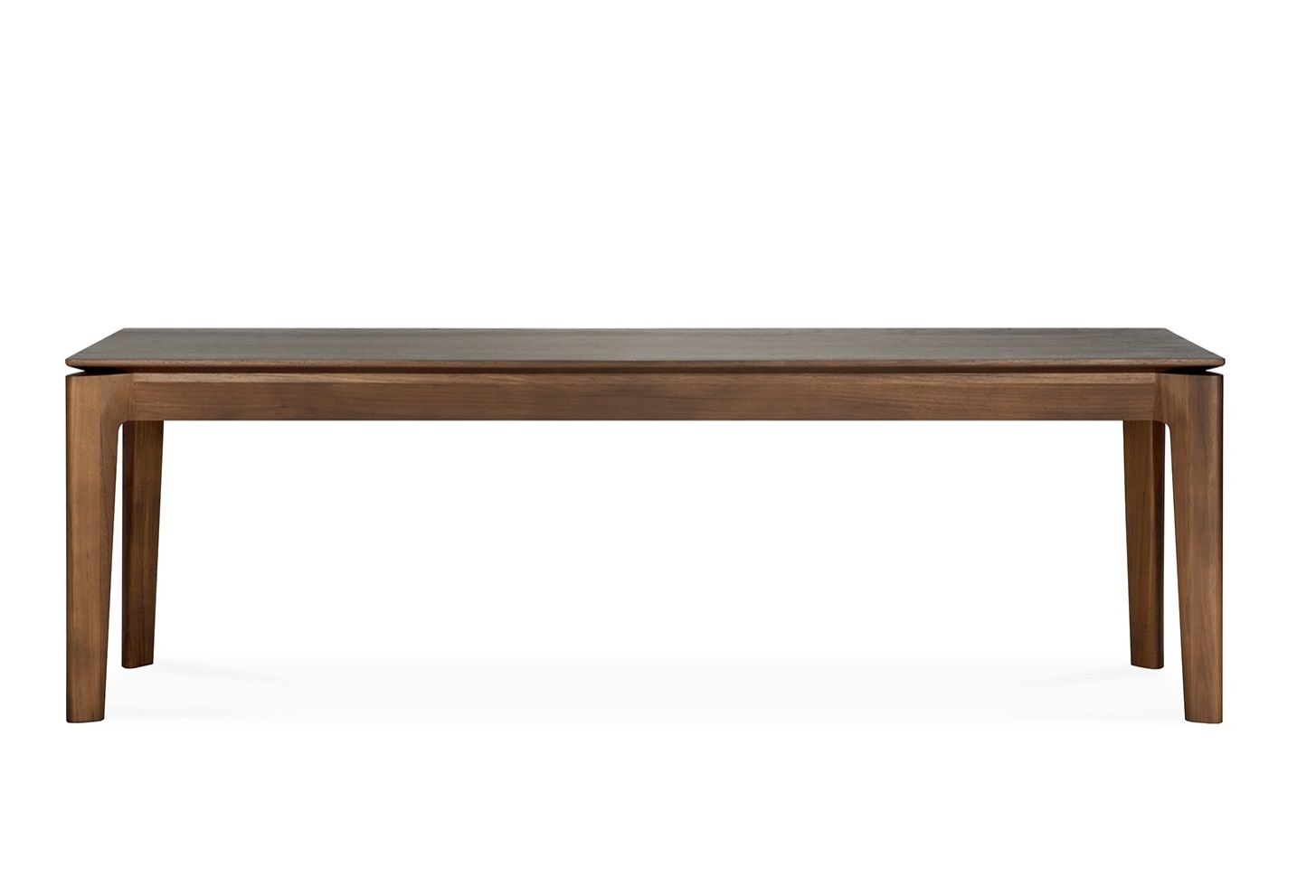 Dunkelbraune Bok Bank von Ethnicraft aus Teakholz, modernes Design für Esszimmer und Wohnbereich.