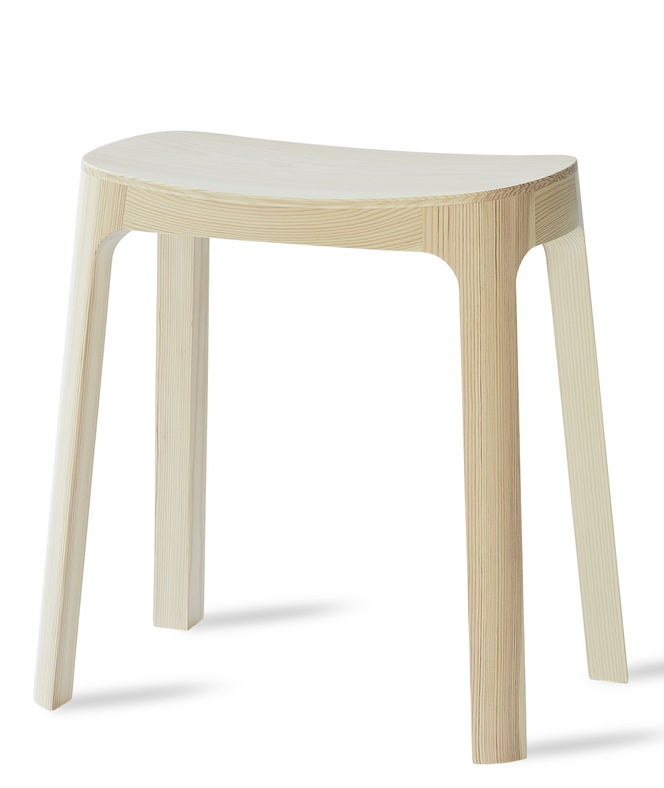 Crofton Hocker aus hellem Holz, minimalistisches Design für Küche, Bad oder Wohnbereich.