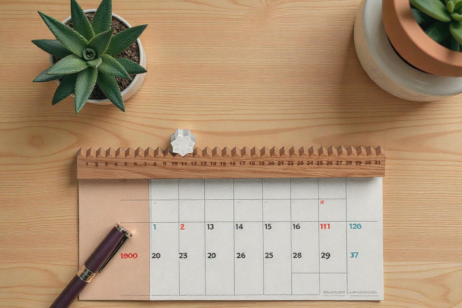 Kalender Monthly Measure Side by Side