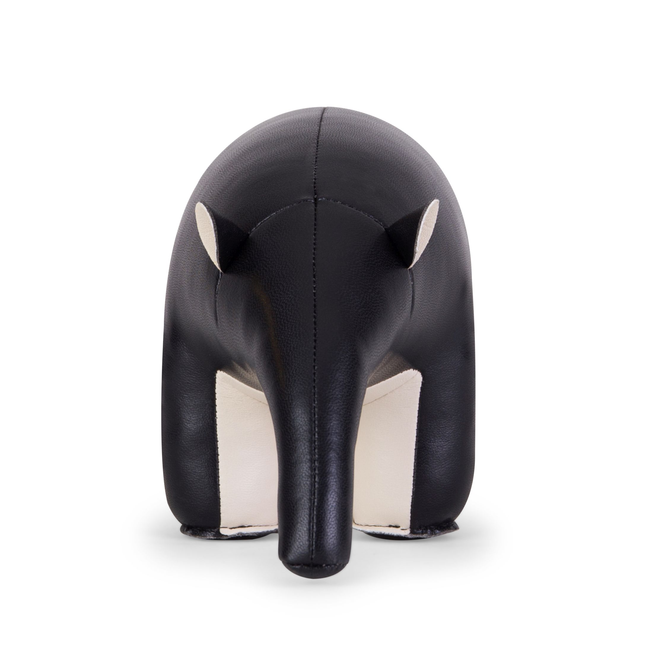 Schwarze Züny Buchstütze in Form eines Ameisenbären, ideal als Deko und Geschenkidee.