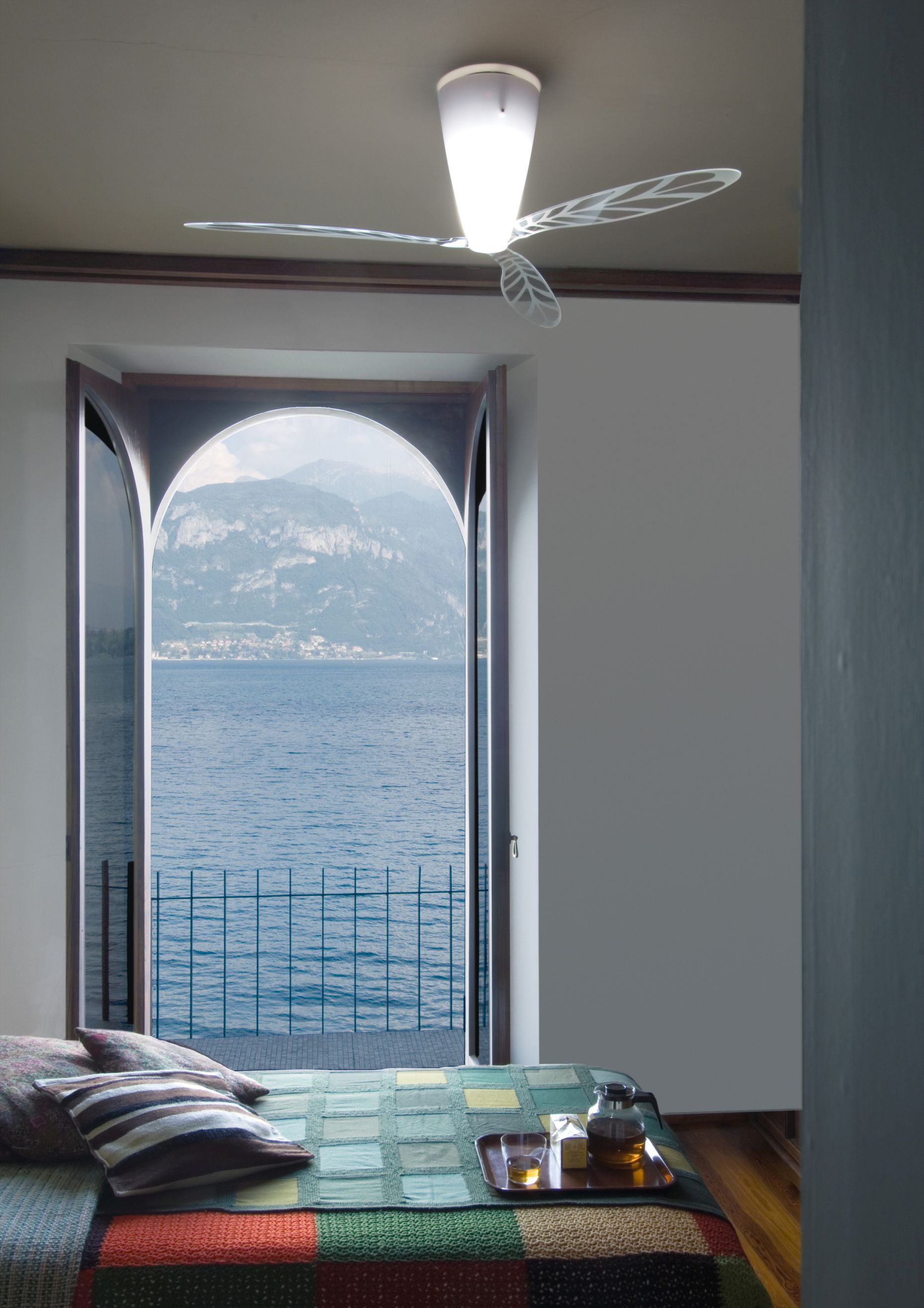 D28 Blow Deckenleuchte und Ventilator Luceplan