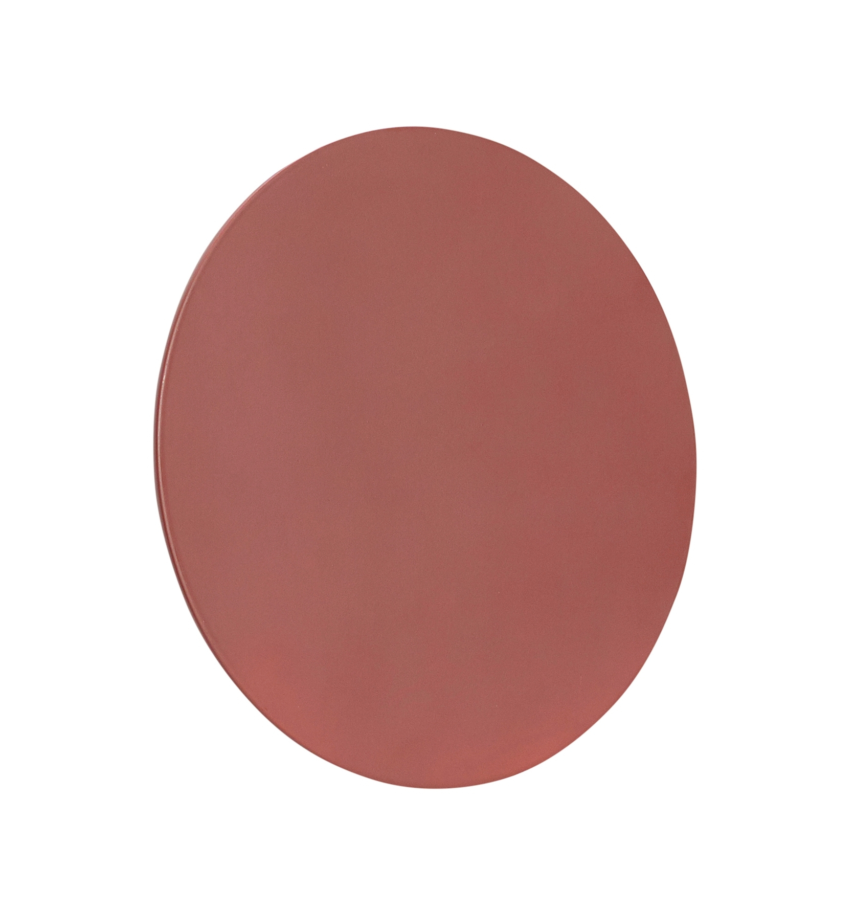 Runder, roter Metall Magazinhalter zur Wandmontage. Hübsches Interior-Detail für Zeitschriften und Zeitungen.