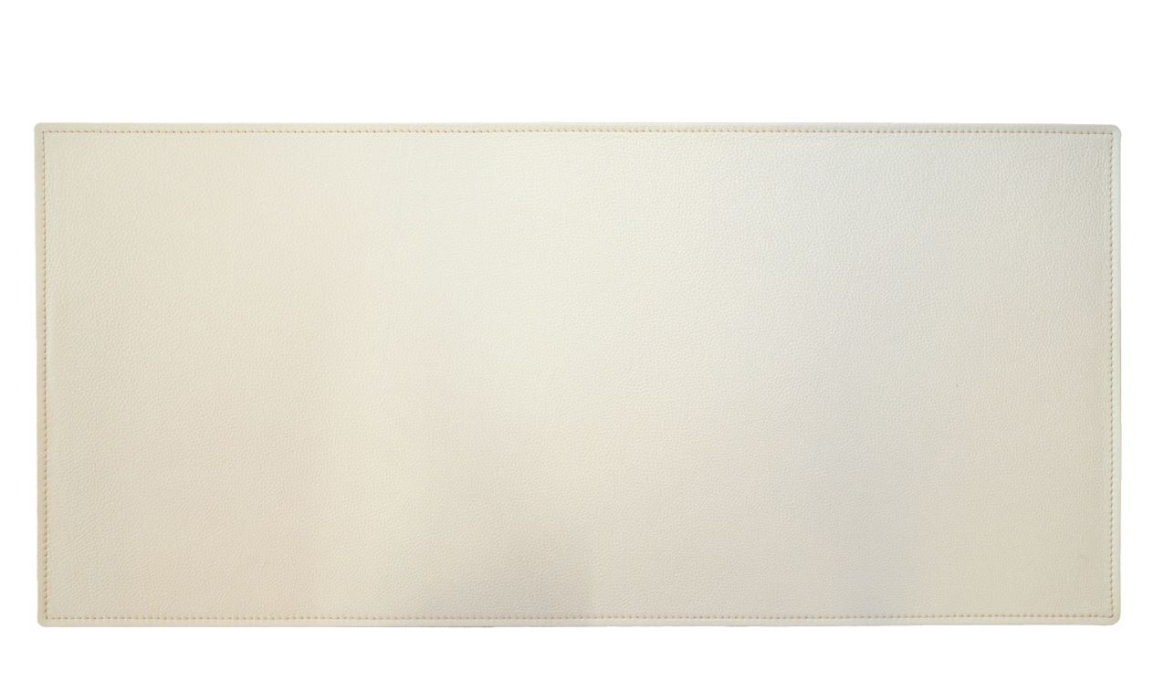 Weiße Lederauflage für USM Sideboard Ecke, 35x25 cm. Elegante Tischdeko aus Leder.