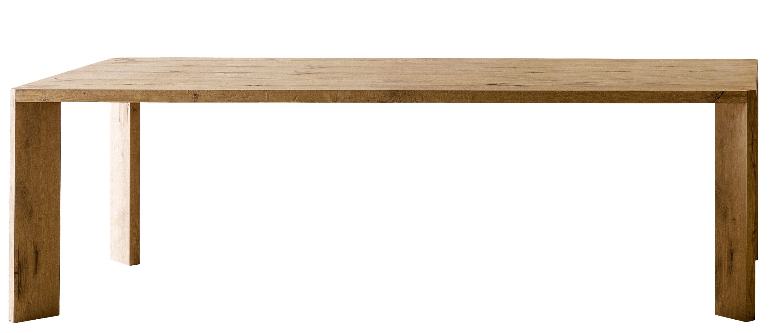Manero Esstisch von Miniforms, 300 cm breit, aus hellem Holz, moderner Esszimmertisch für das Esszimmer.