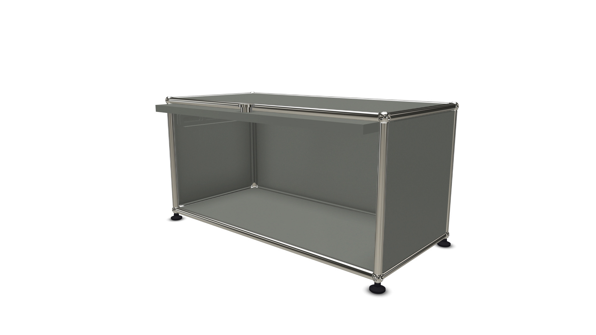 USM Haller Möbelbausystem: Detailansicht der Einschubtür als Ersatzteil für modulare Regale und Sideboards.