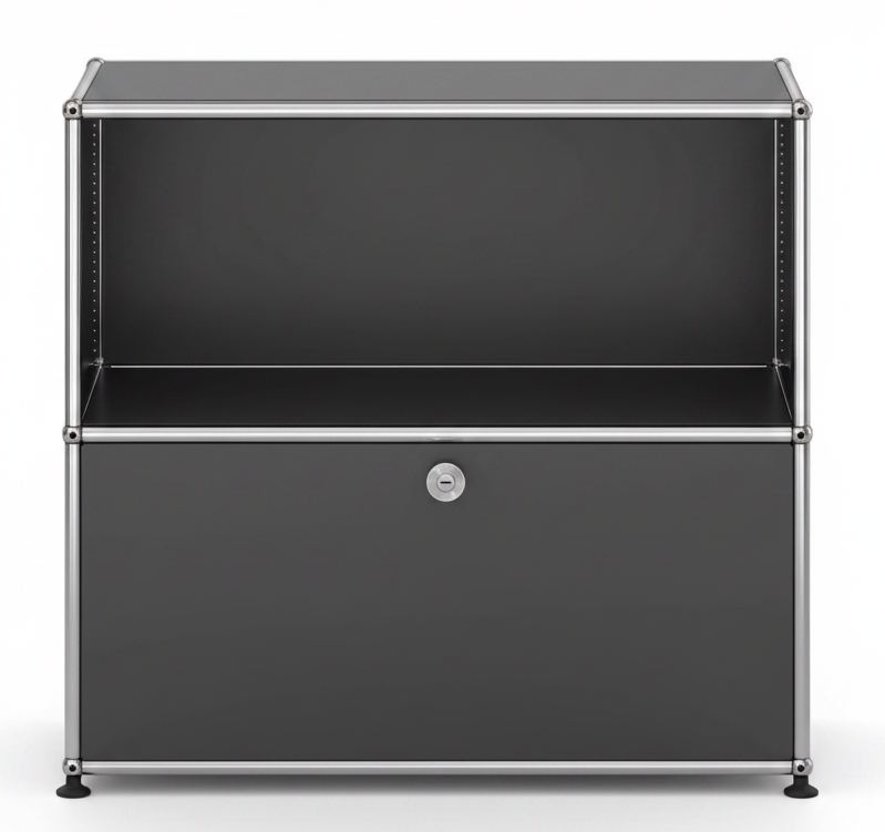 USM Haller Sideboard 1 Offen / 1 Schublade Anthrazitgrau