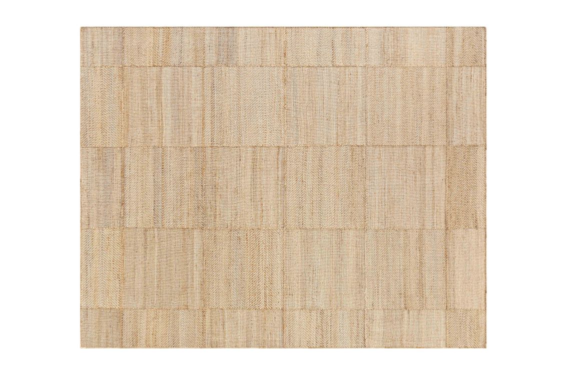Roots Teppich aus Naturfasern, 192x240cm, mit rechteckigem Muster und natürlicher Textur für Wohnzimmer und Schlafzimmer.