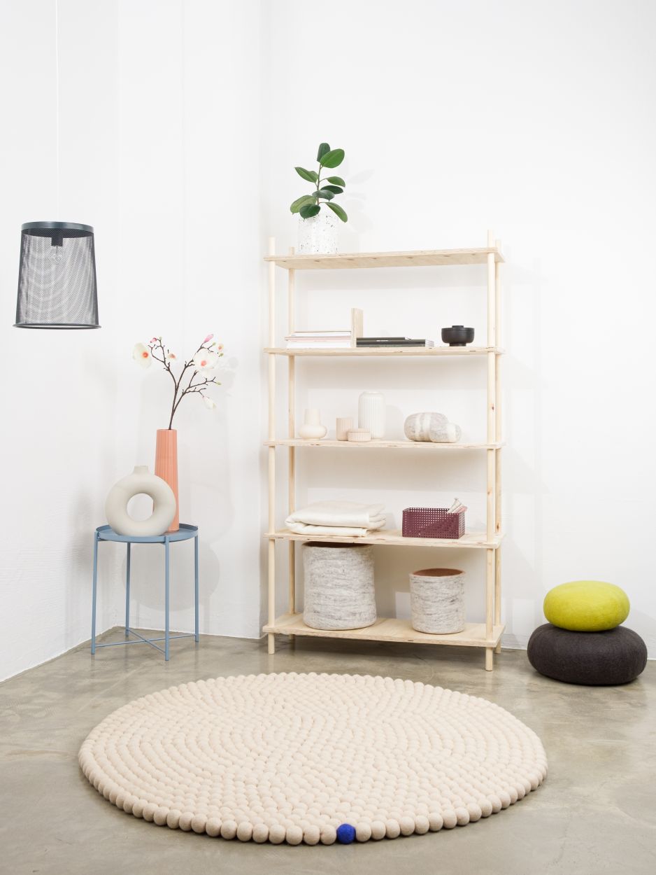 Big One Rund Filzteppich Ø 200 cm myfelt Beige