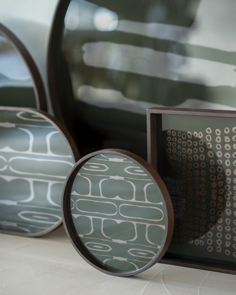 Second Nature Trays Tablett Quadrat Ethnicraft