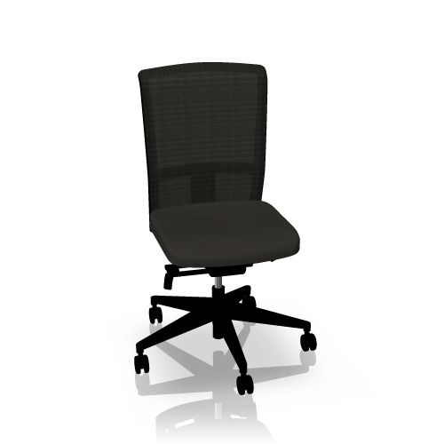 Schwarzer Goal-Air Drehstuhl von Interstuhl mit atmungsaktivem Netzrücken für ergonomisches Sitzen im Büro.