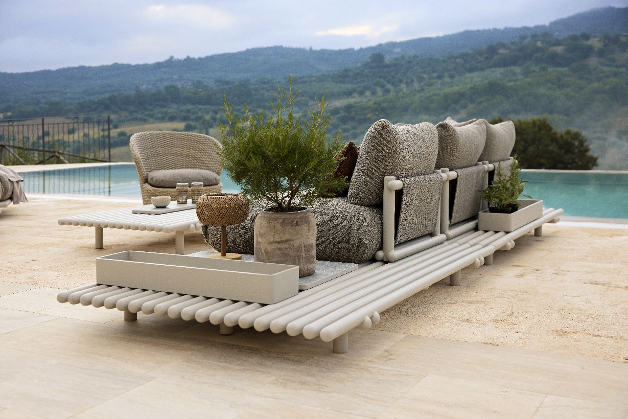 STICKS PLATFORM Ecksofa Groß Outdoor Cane-Line