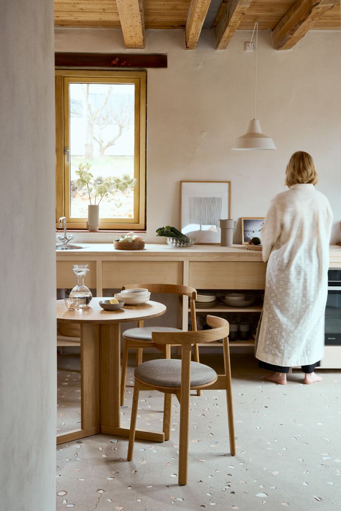 Lunar Stuhl Eiche mit Sitzkissen Form & Refine