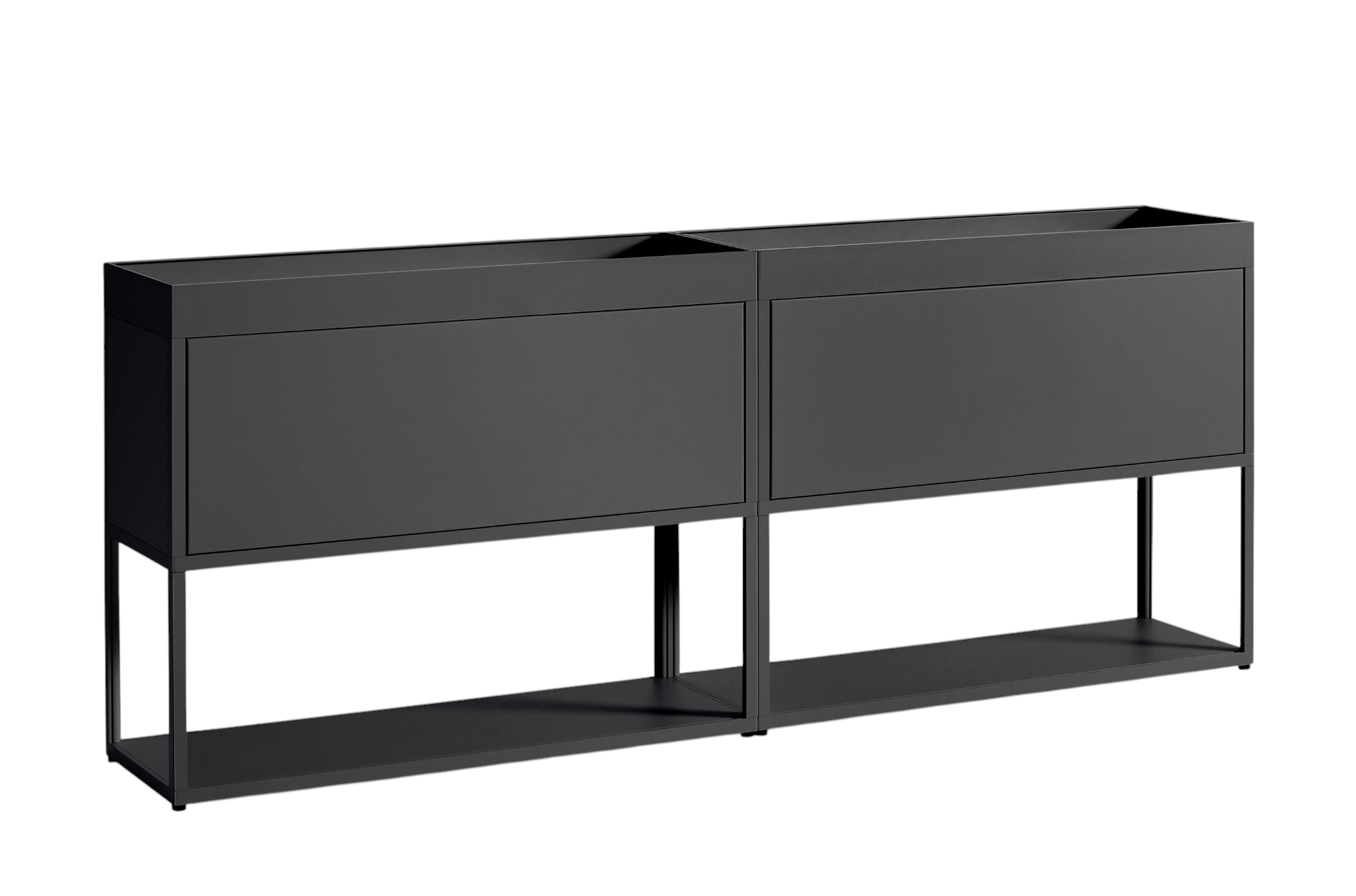 New Order Sideboard von Hay in Anthrazit: Modernes Sideboard mit Stauraum und Ablagefläche.