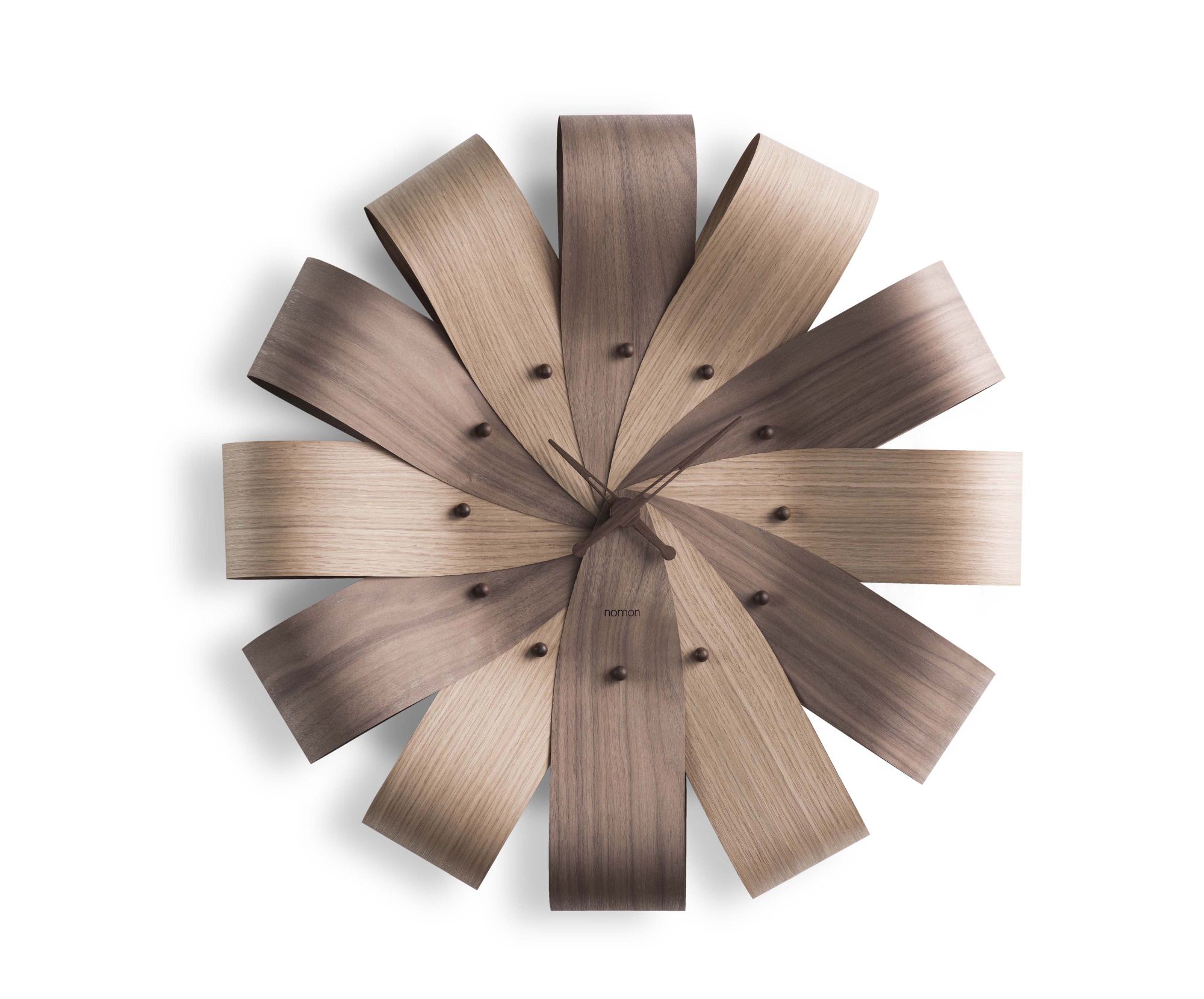 Ciclo Wanduhr von Nomon: Moderne Design Uhr aus Holz, Durchmesser 55cm, für stilvolle Wohnräume.