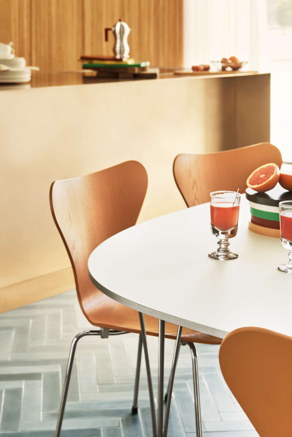 Siebener / Serie Stuhl 3107 Fritz Hansen