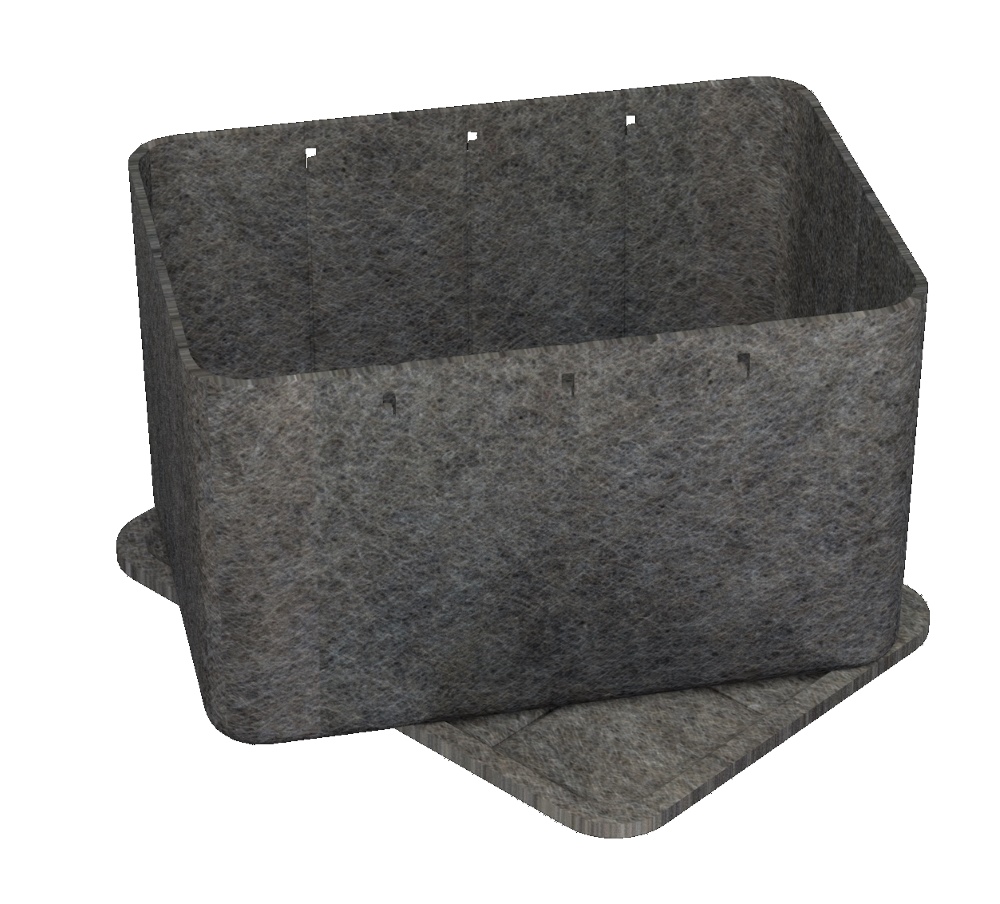 USM Haller Inos Box hoch, dunkelgrau, zur Aufbewahrung und Organisation im USM Möbelbausystem.