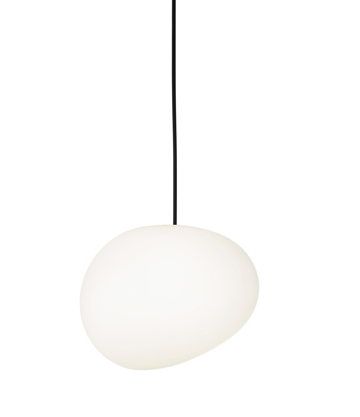 Weiße Gregg Pendelleuchte von Foscarini für den Außenbereich, moderne Hängelampe mit organischen Formen.