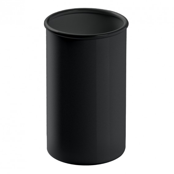 Schwarzer Colmo Schirmständer/Papierkorb von Rexite: Zylindrischer, hoher Behälter für Schirme oder Papier. Büroaccessoire.