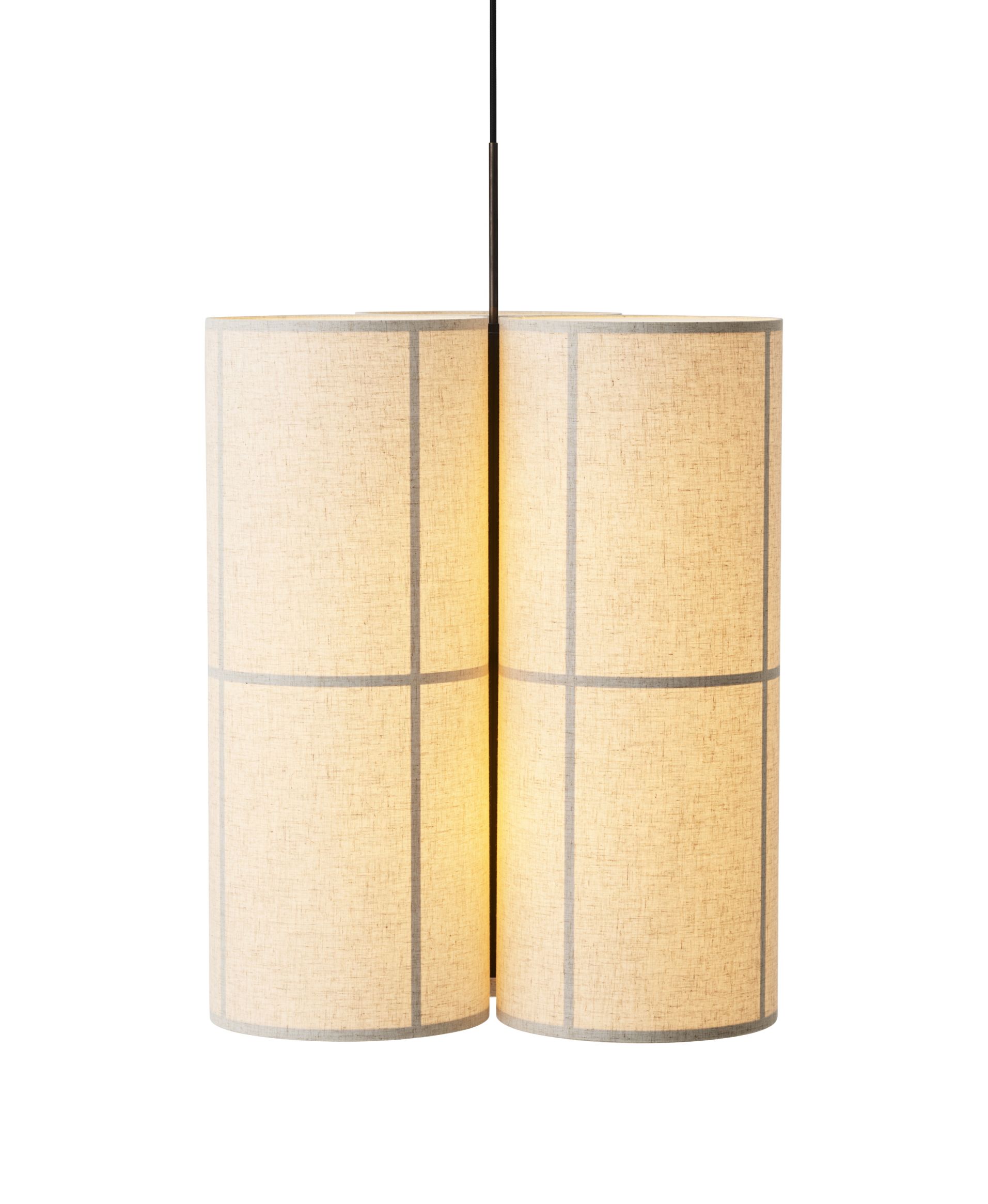 Hängende Hashira Pendelleuchte mit Stoffschirm, moderne Innenbeleuchtung für Wohnzimmer und Essbereich.