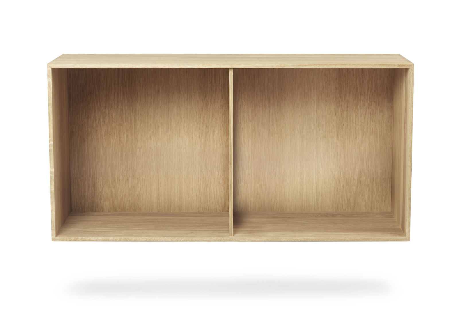 FK63 Bücherregal von Carl Hansen & Søn, horizontale Ausführung aus hellem Holz mit zwei Fächern.