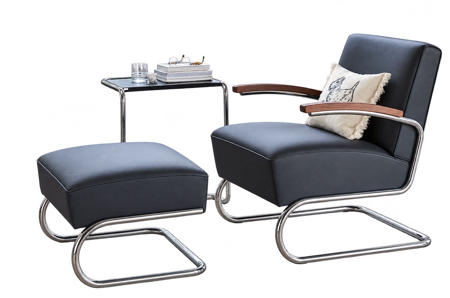 S 411 Sessel Freischwinger Thonet mit Hocker GRATIS!