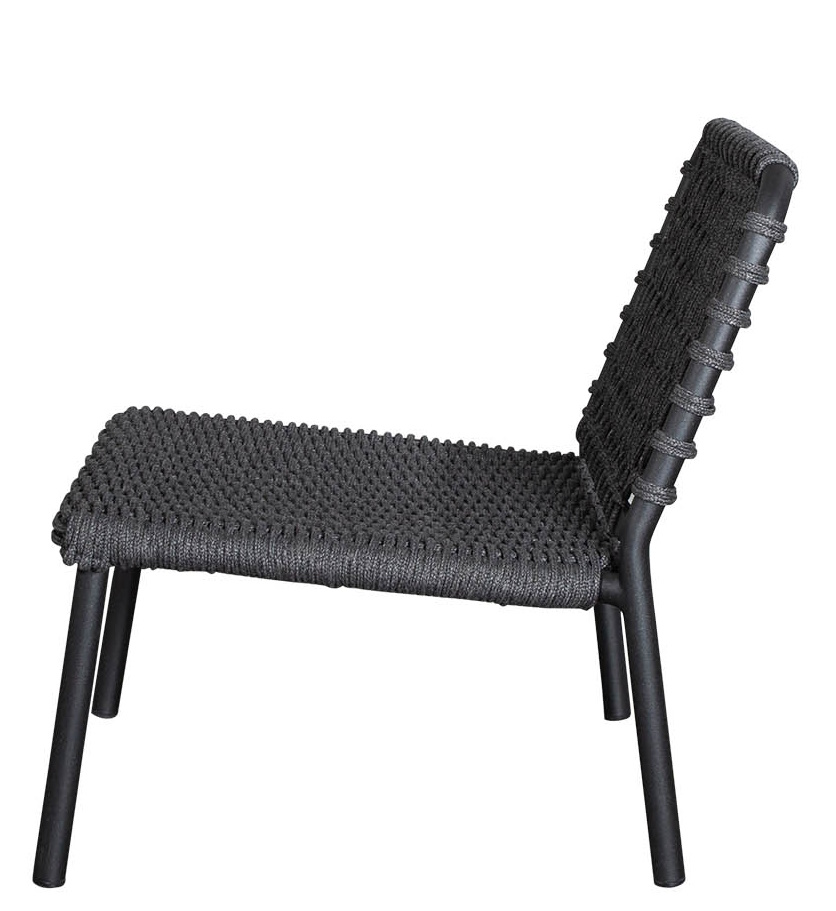 Ocean Sessel von Cane-Line, Einzelmodul für den Außenbereich, modernes Design, schwarzes Geflecht.