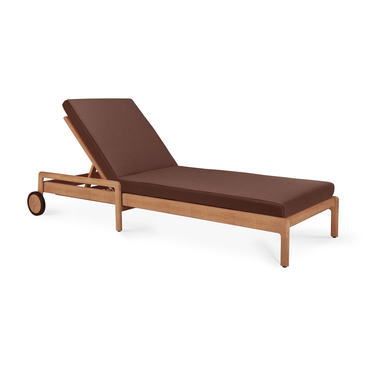Jack Outdoor verstellbare Liege Teak Kissen Burgundy Ethnicraft