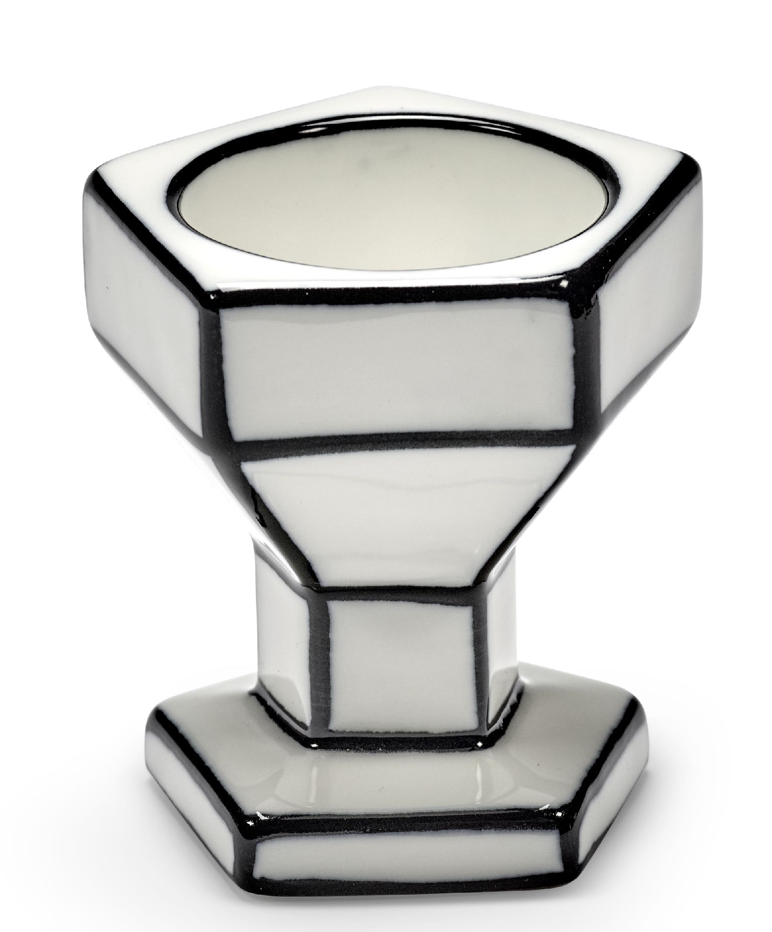 Eierbecher Weiß/Schwarz Carte Blanche Serax   