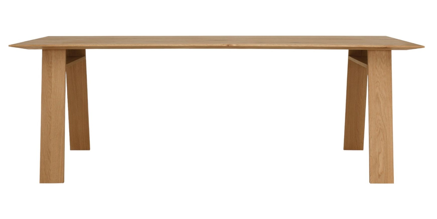 BONDT Tisch: Rechteckiger Esstisch aus hellem Holz, modernes Design für Esszimmer und Küche.