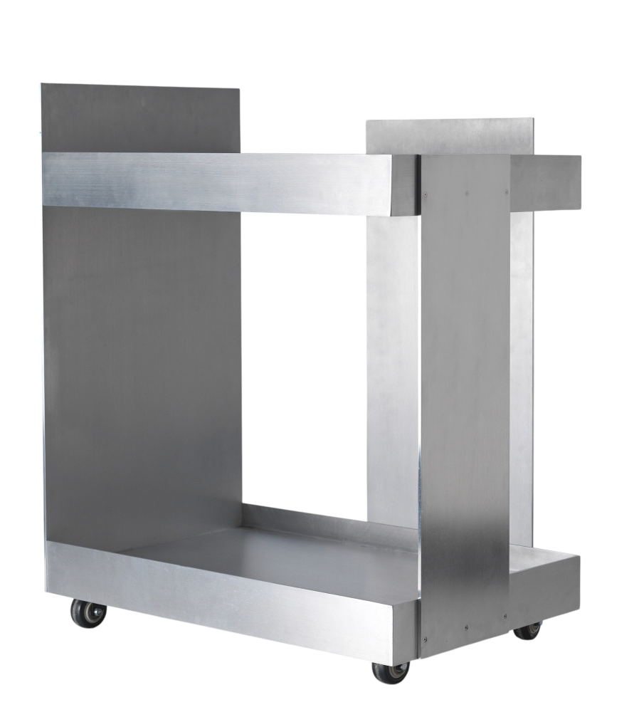 Ferm Living Servierwagen aus Aluminium, ein moderner Lager Trolley mit Rollen.