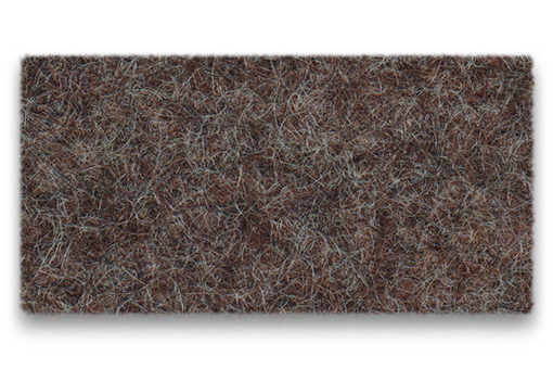 Hey Sign Welle Wandmodul in Braun, quadratische Filz Wanddekoration mit vertikalem Wellenmuster und zwei Wandhalterungen.