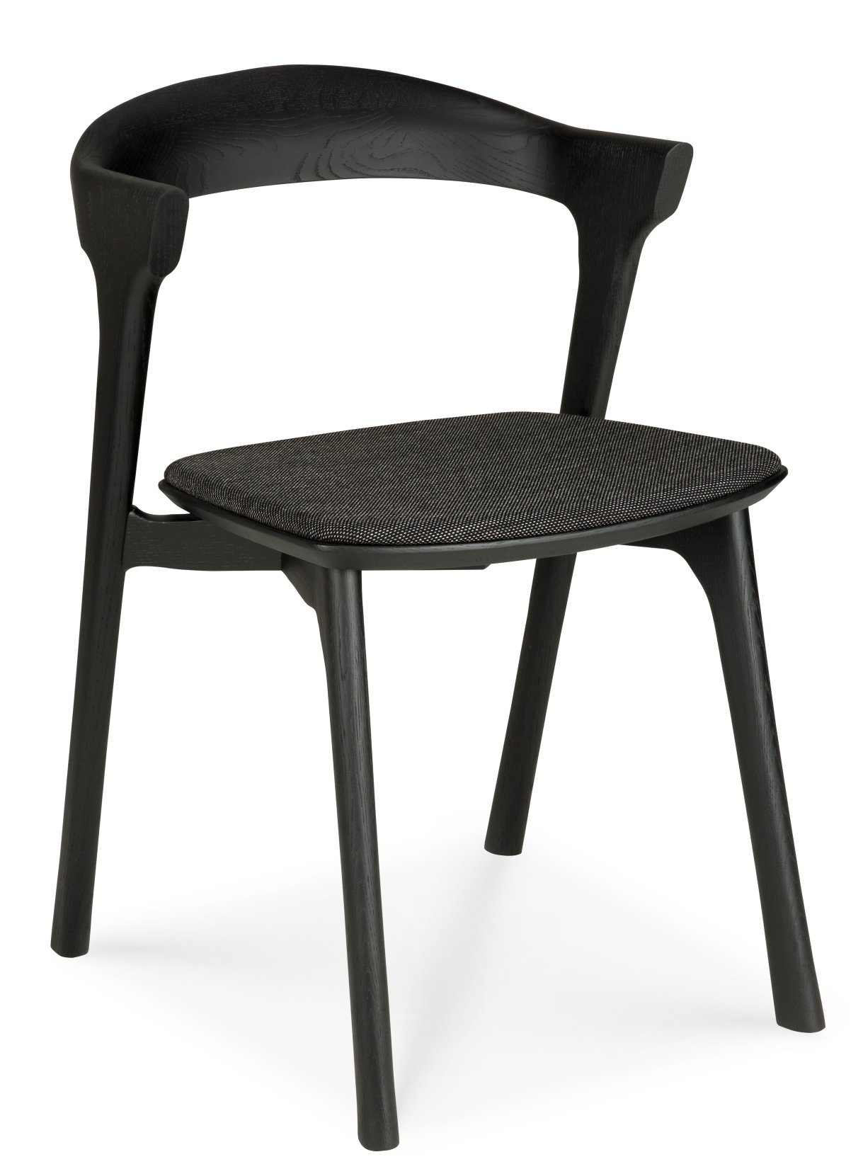 Bok Stuhl aus Eiche in Braun mit schwarzem Stoffbezug von Ethnicraft.