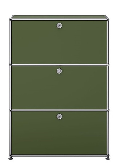 USM Haller Highboard mit 3 Klappen – QUICK SHIP Olivgrün