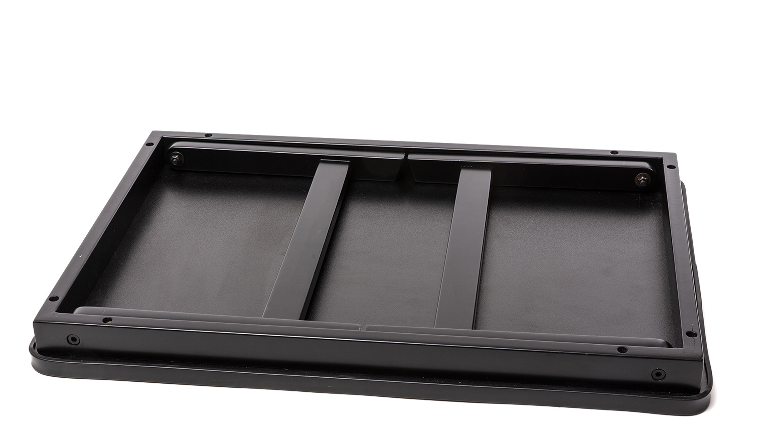 Schwarzes Toiletpaper Sofa Tray Tablett von Seletti, klappbar, für mehr Komfort auf dem Sofa.