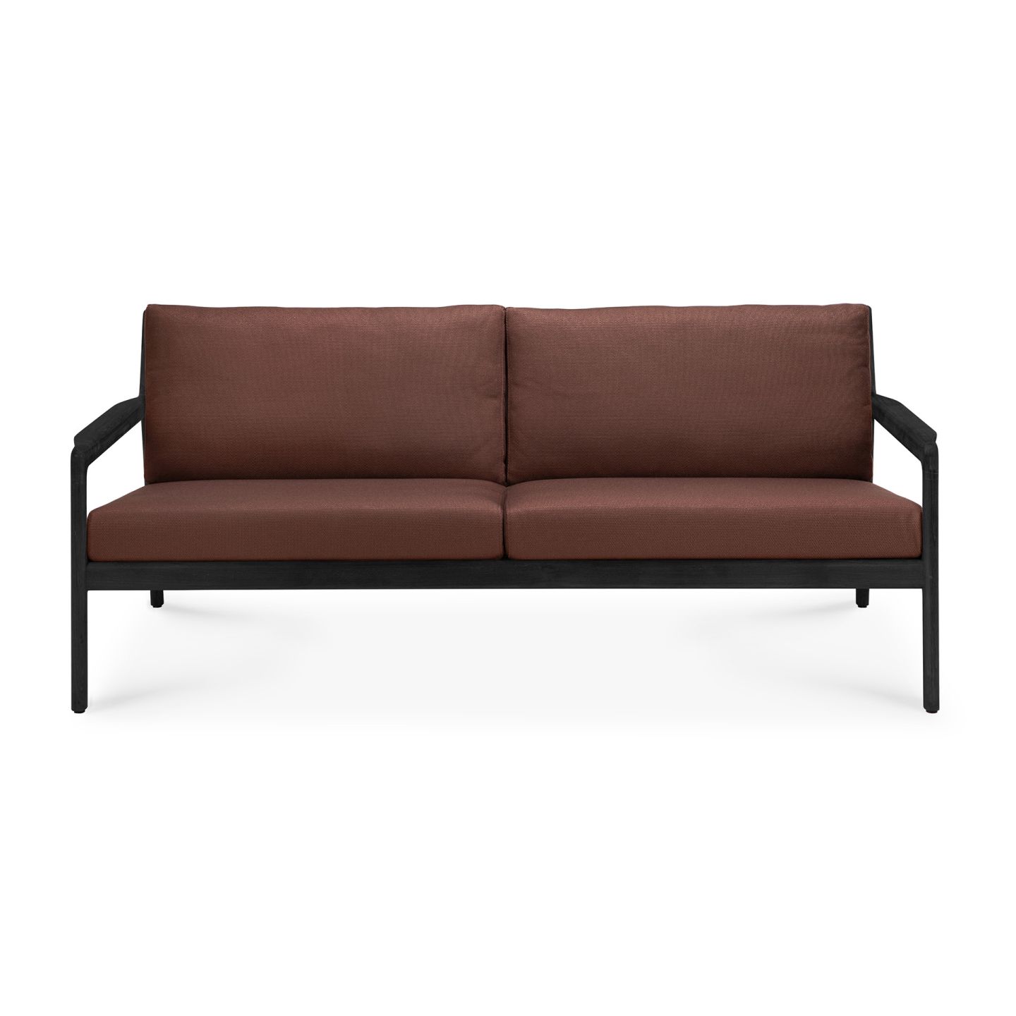 Jack Outdoor 2-Sitzer Sofa Teak Schwarz lackiert Burgundy Ethnicraft