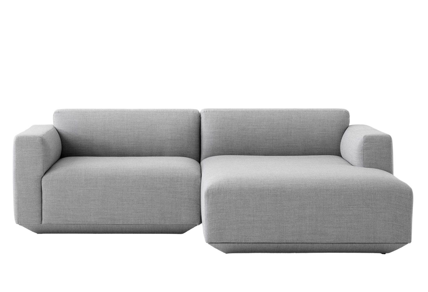 Develius Sofa von AndTradition, Konfiguration B und H, graues modulares Ecksofa für Wohnzimmer.