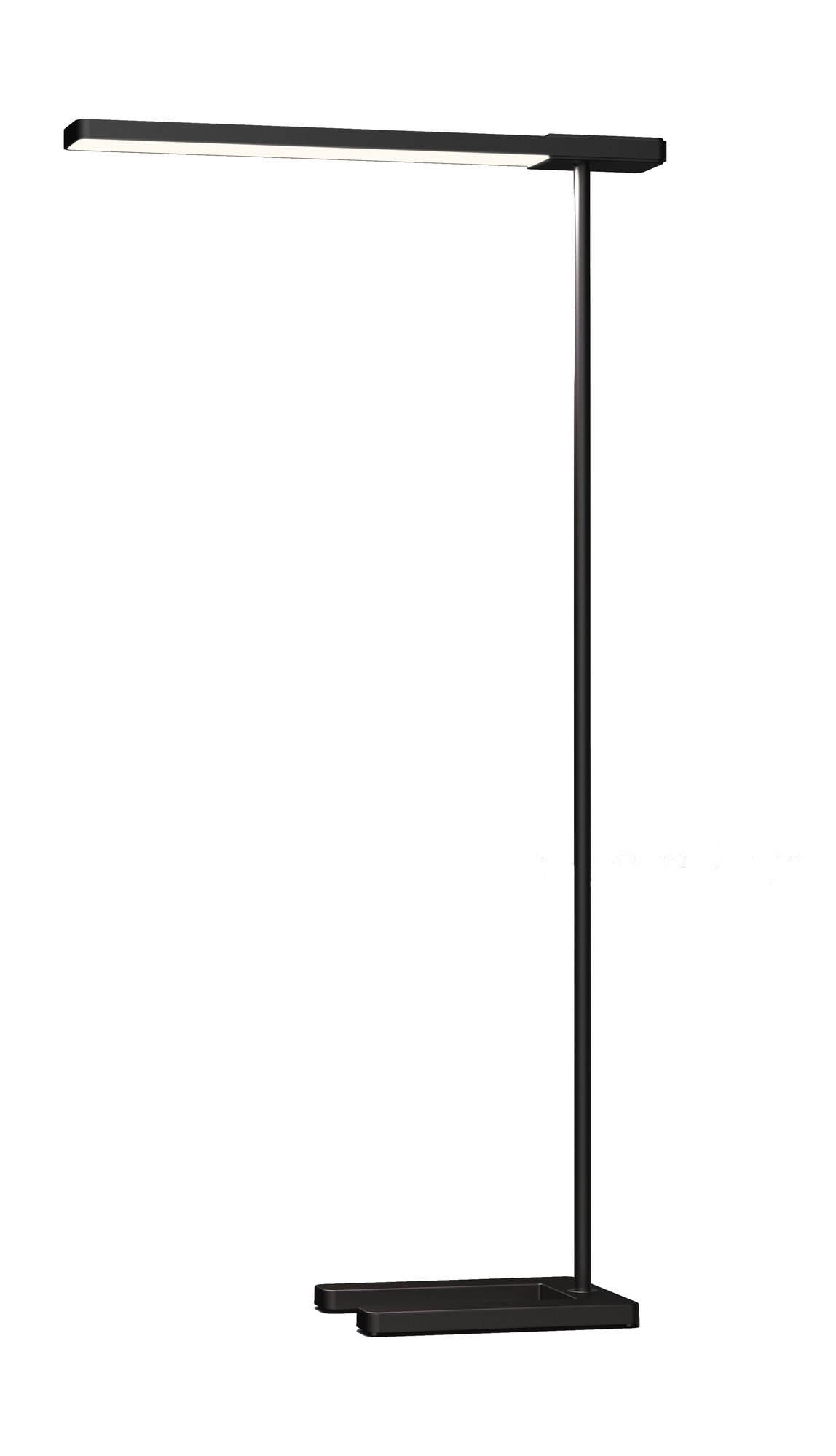 Schwarze Slice² Stehleuchte von Serien Lighting mit minimalistischem Design und LED-Licht.