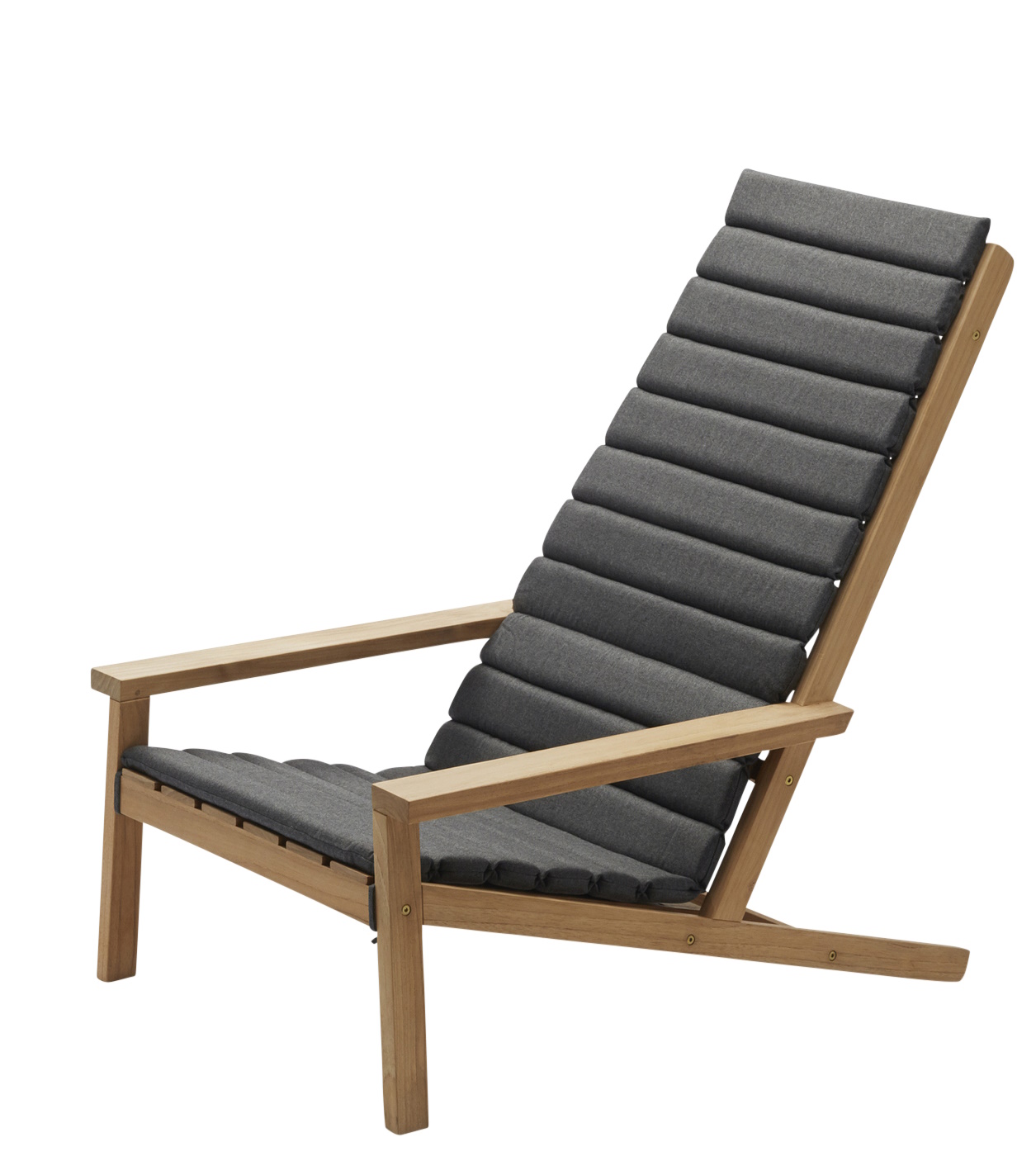 Between Lines Sitzkissen für Liegestuhl Outdoor Skagerak by Fritz Hansen in Charcoal. Gemütliches Gartenmöbel.