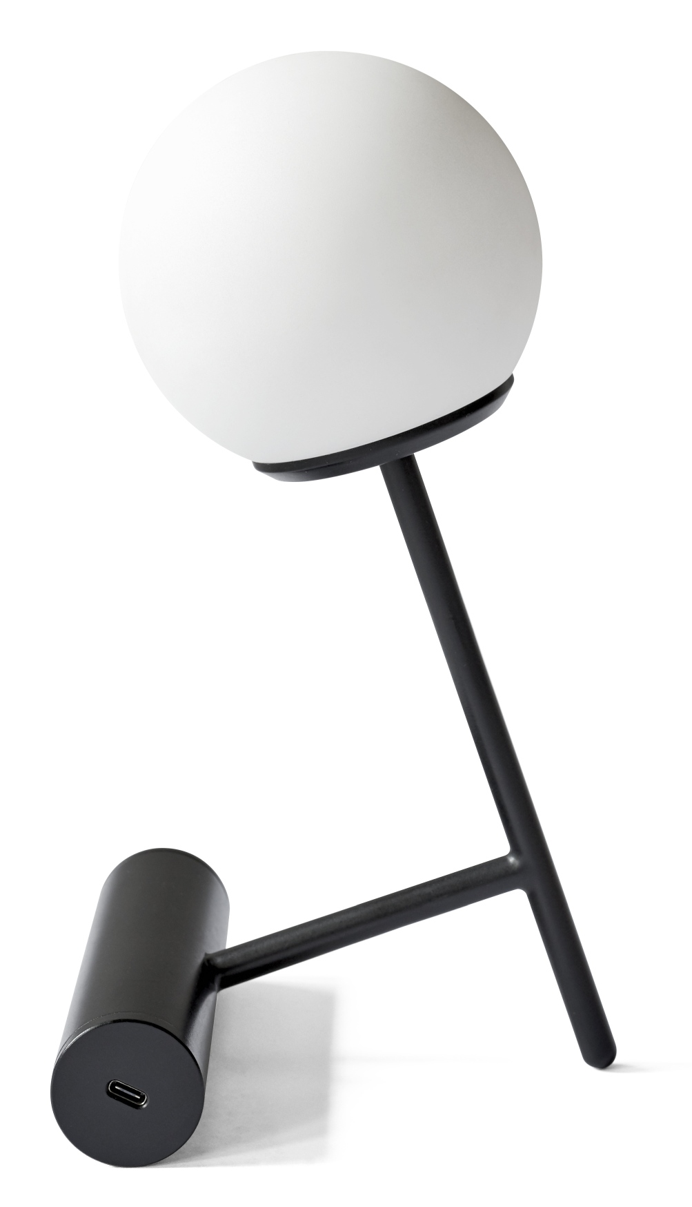 Phare LED Tischleuchte in Schwarz: Moderne Lampe mit kugelförmigem Lampenschirm für stilvolle Beleuchtung.