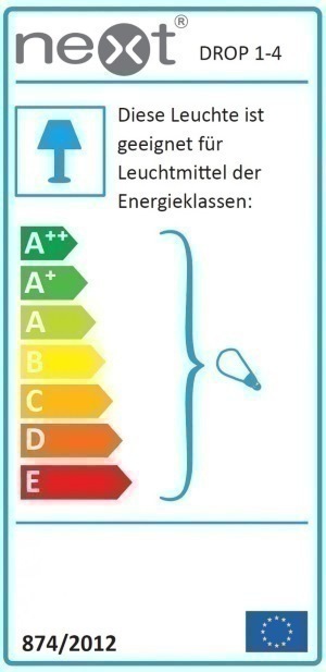 Energieeffizienzlabel für Next Liquid Light Drop 4L Outdoor Standleuchte, A++ bis E.