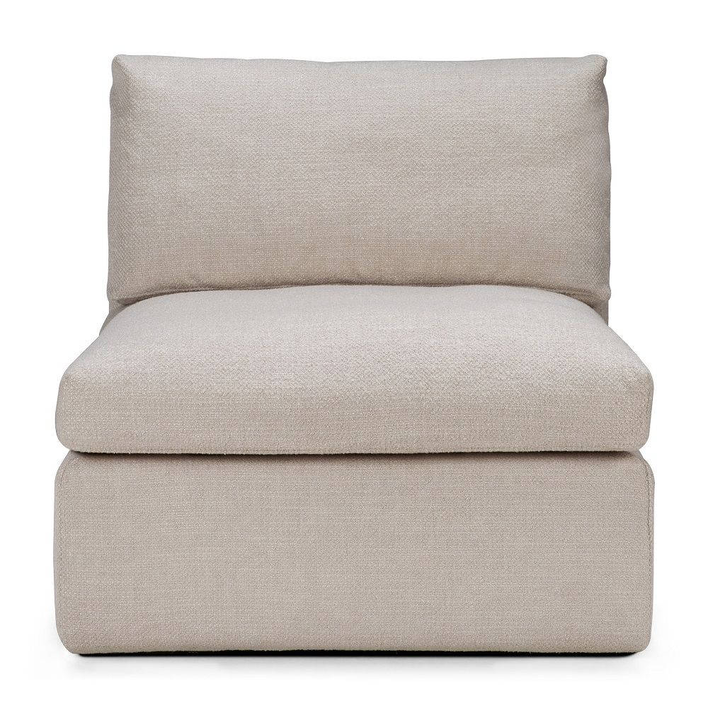 Mellow Sofa 1-Sitzer in Ivory Stoff von Ethnicraft, modernes Einzelsofa für Wohnzimmer.