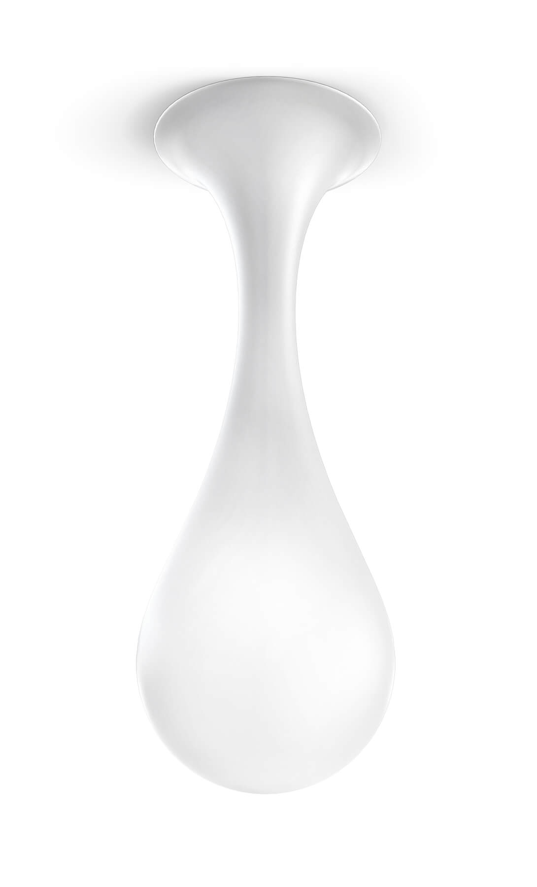 Weiße Liquid Light Deckenleuchte in Tropfenform, modernes Design für Wohnzimmer und Schlafzimmer.