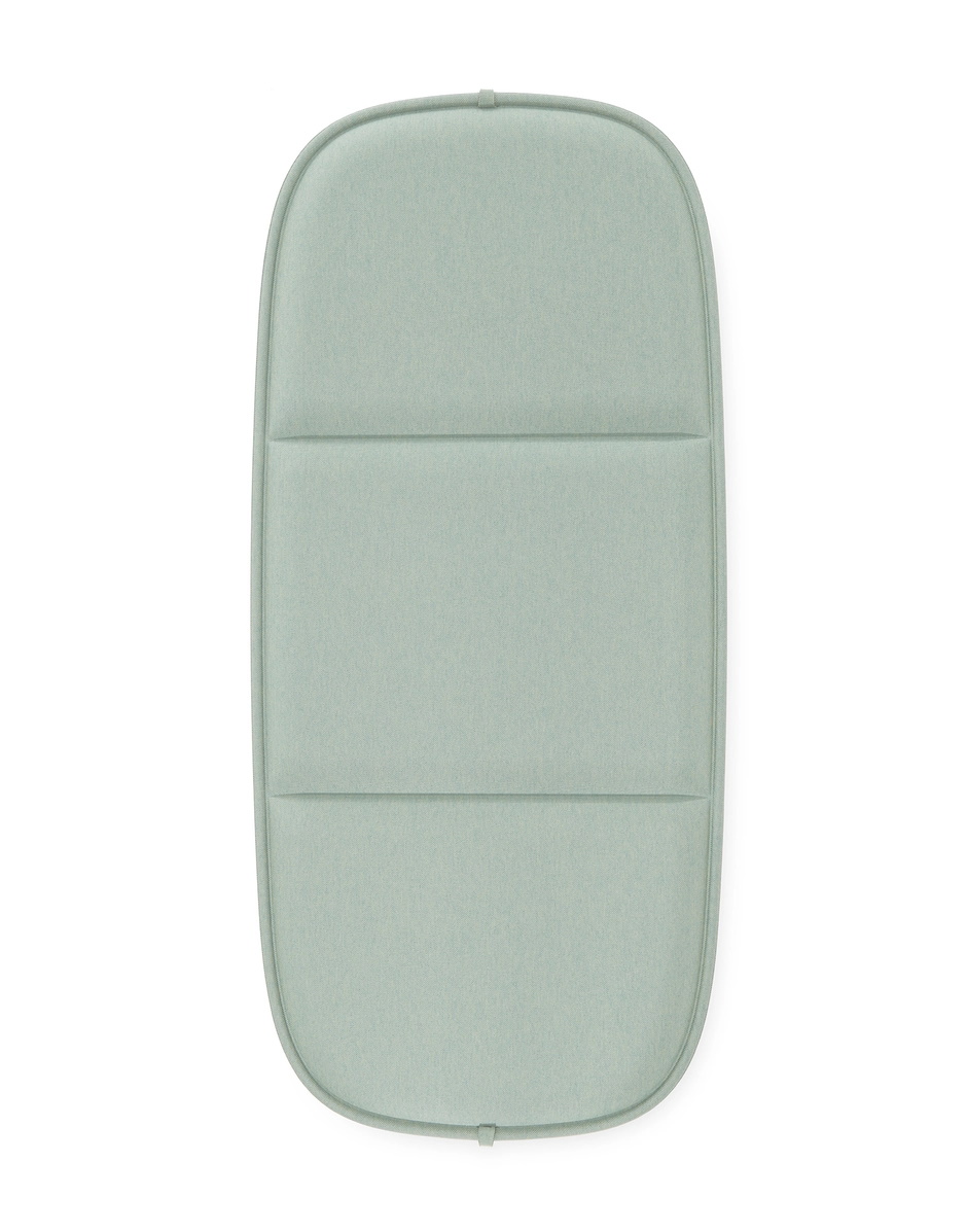 Grünes Hiray Sitzkissen für Kartell Bank, bequeme Polsterauflage für Sitzbänke, Textil.